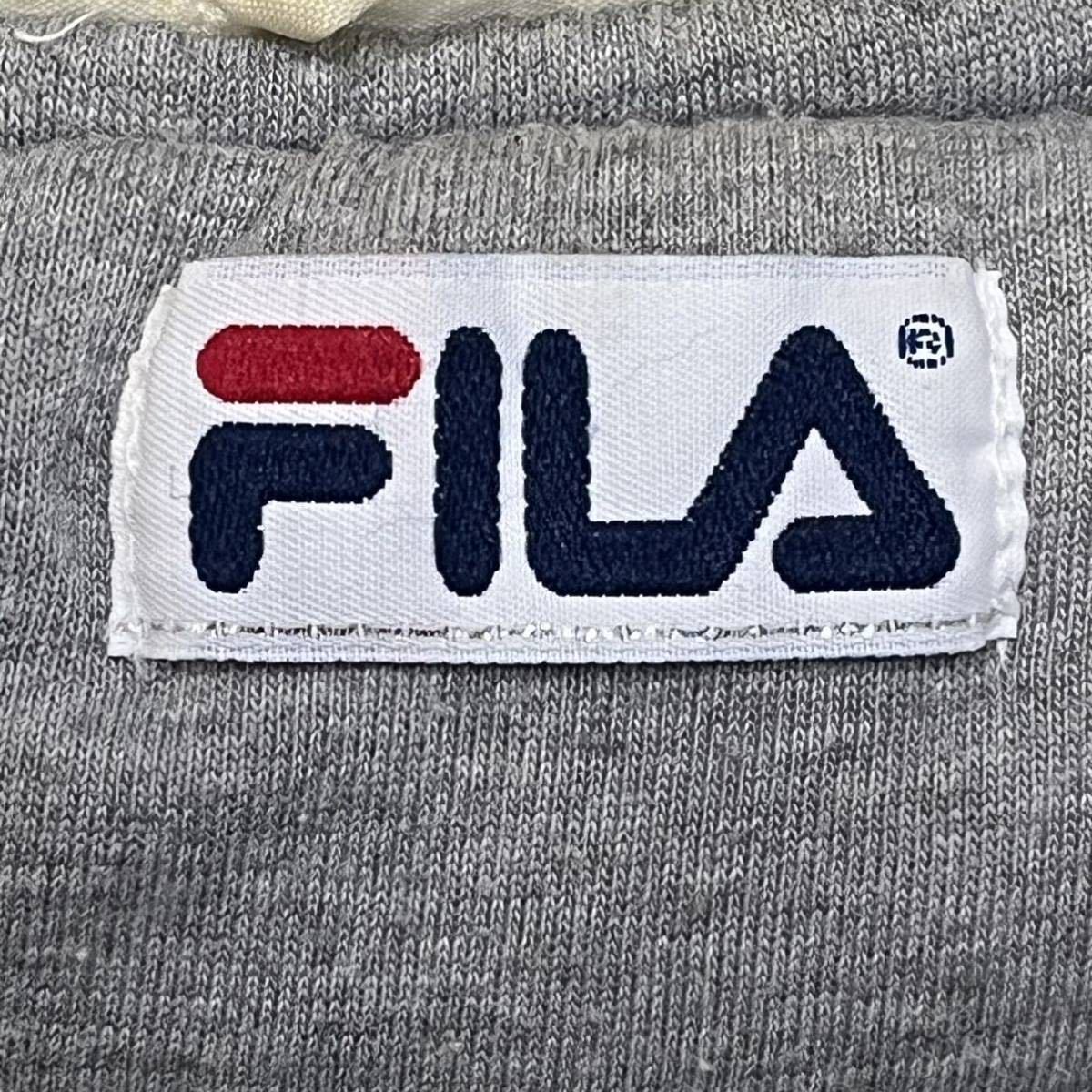 【FILA】フィラ ブルゾン アウター ナイロンジャケット ビックロゴ ストリート リップストップ 羽織り 防寒 白×黒 メンズ サイズL/Y4668ZZ_画像8