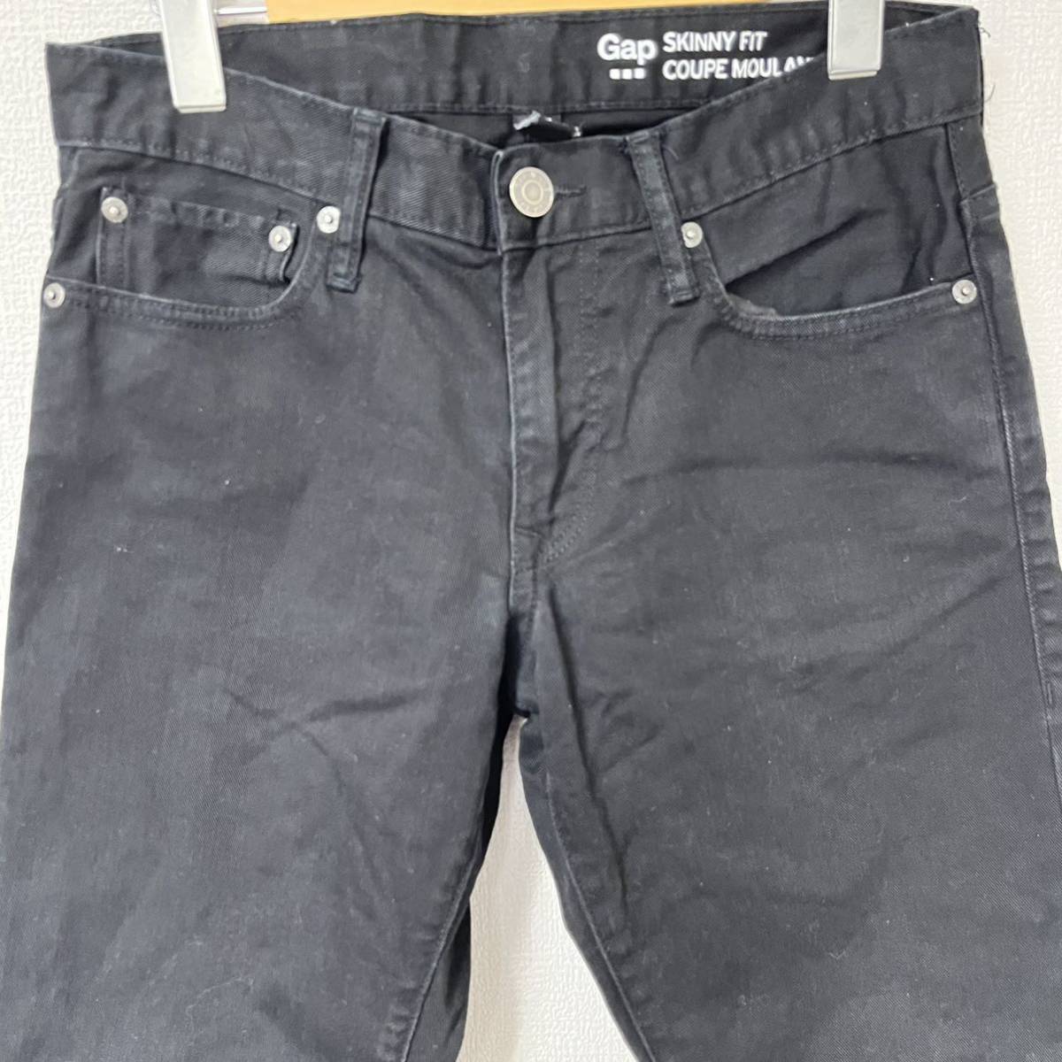 [GAP] Gap обтягивающий Fit Denim брюки хлопок стрейч джинсы ji- хлеб Basic American Casual черный чёрный мужской W29/Y4492YY