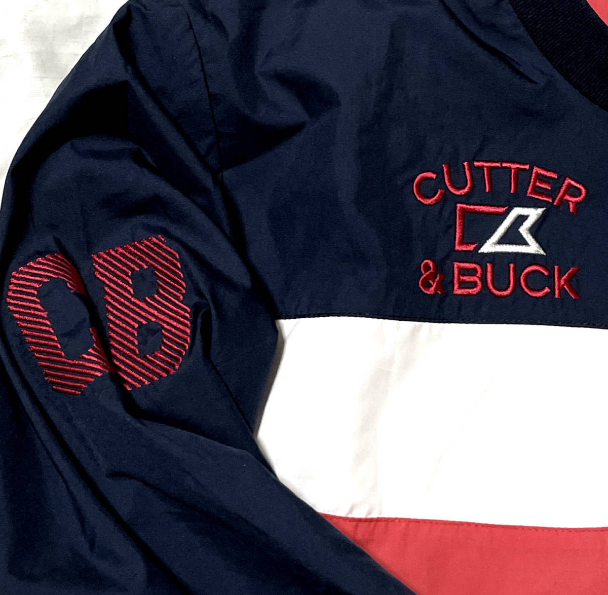 春向け★CUTTER&BUCK カッターアンドバック★やや薄手　撥水　Oネック　ナイロンジャケット★メンズMサイズ位★全国送料２３０円_画像3