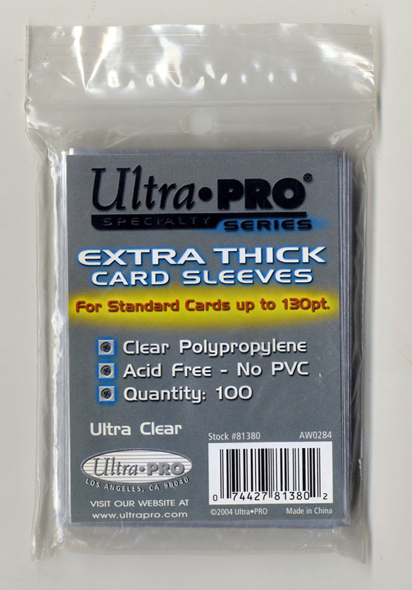 ウルトラプロ(UltraPro) カードスリーブ エクストラシック (厚型カード用/100枚入り) Extra Thick Card Sleeve 新品 送料無料 即決の画像1