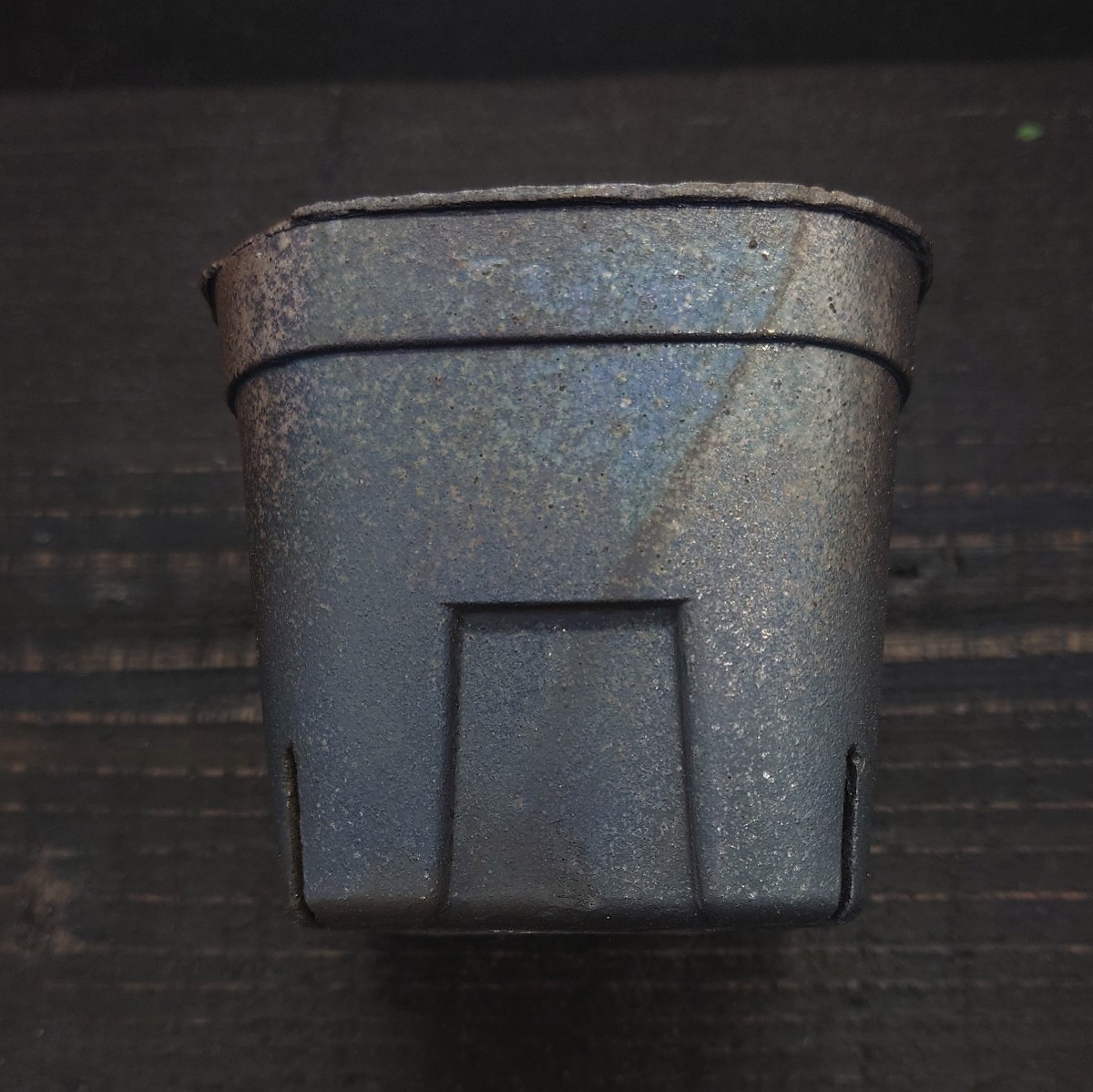 I28TD CELECT オリジナル GLASGOW SQUARE SLIT POT Sサイズ 炭化焼成 釉薬使用 スリット鉢 植木鉢 ポット /塊根植物 グラキリス 作家鉢の画像2