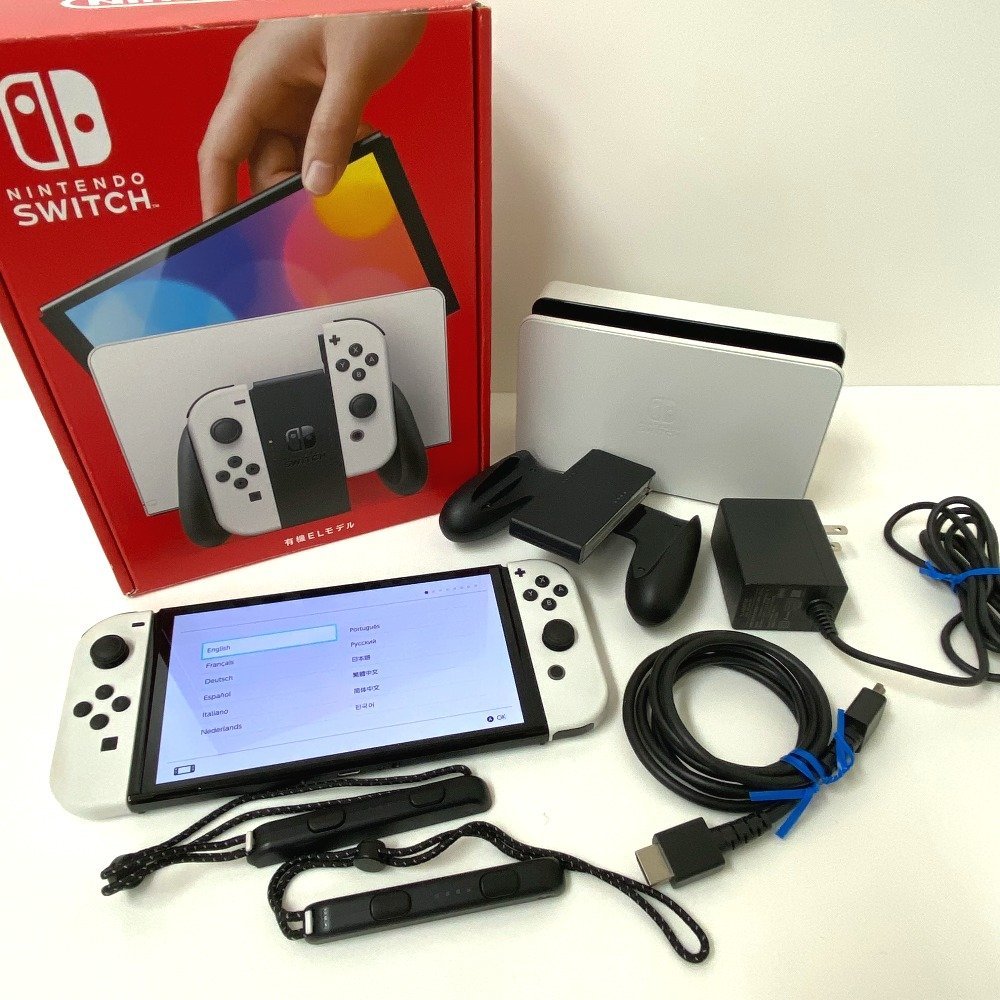 【送料無料】任天堂 Nintendo Switch 有機ELモデル HEG-S-KAAAA ホワイト 中古【Ae719591】_画像1