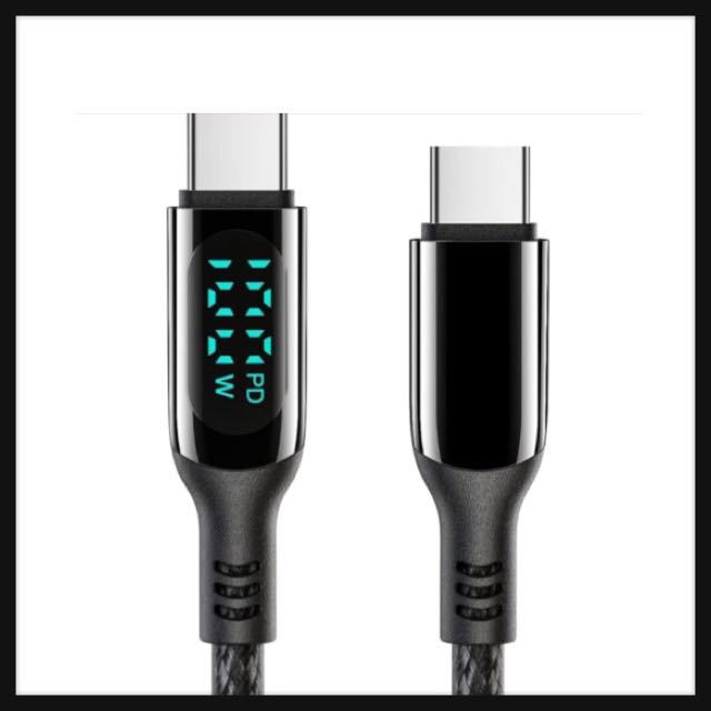 【未使用】MINSLIS ★ DC01 USB Type C ケーブル 100W/5A PD対応 Type-C to Type-C 急速充電 出力スクリーン表示 ナイロン編 送料込