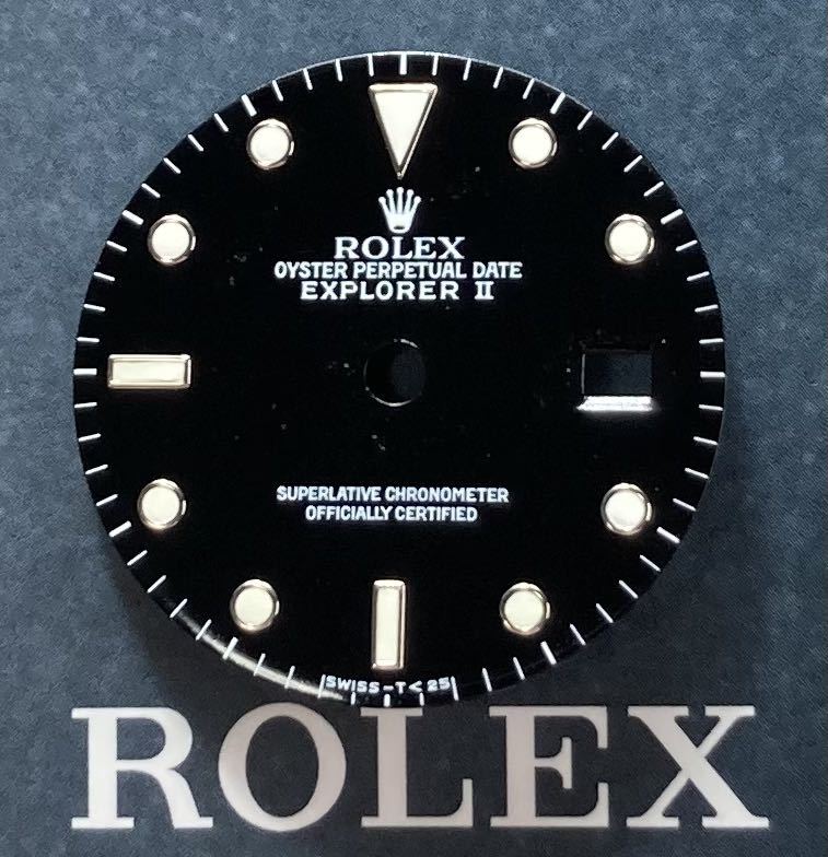 トリチウム 純正品 16570 エクスプローラー 黒 文字盤 ROLEX EXPLORER II black dial cal.3185/3186 tritium ダイヤル 針 hands_画像1