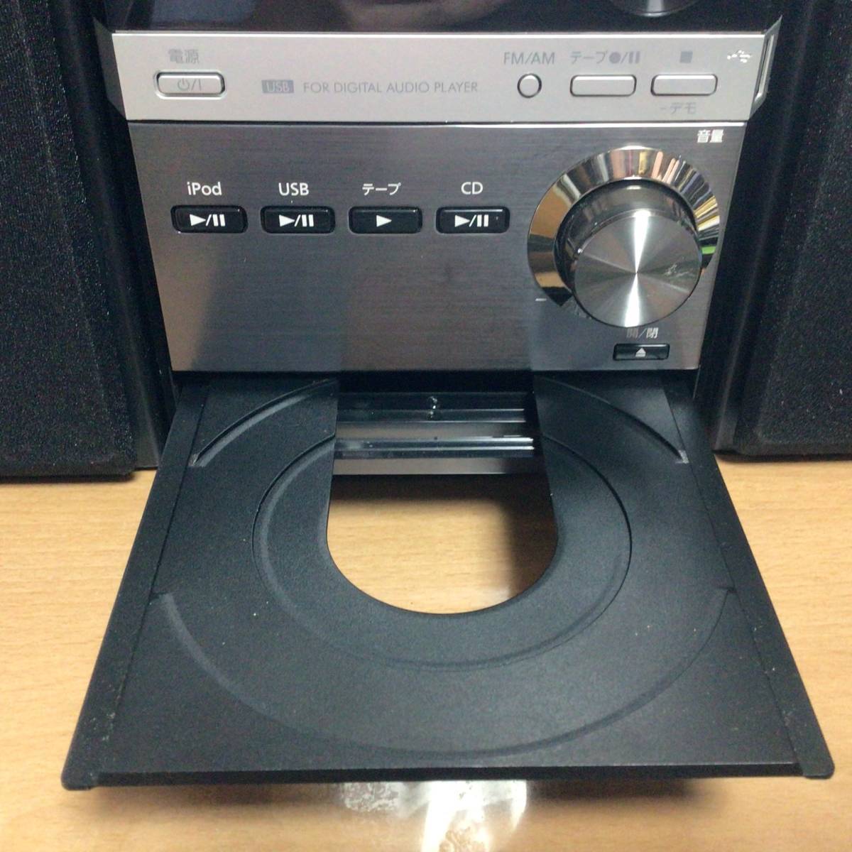 希少動作品●Panasonic/パナソニック CDステレオシステム SA-PM48 CD/カセット/iPod/ラジオ/USB オーディオ●リモコン/アンテナ付きの画像2