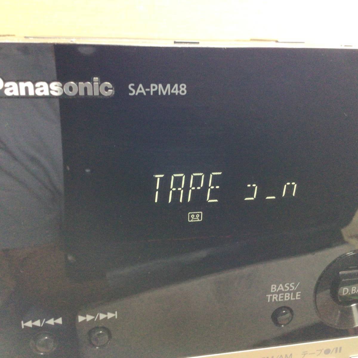 希少動作品●Panasonic/パナソニック CDステレオシステム SA-PM48 CD/カセット/iPod/ラジオ/USB オーディオ●リモコン/アンテナ付きの画像5