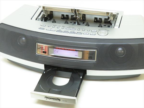  希少稼働品●Panasonic/パナソニック CDラジカセ CD/Wカセット/FM/AM RX-ED57 迫力サウンド サウンドバーチャライザー●リモコン付き