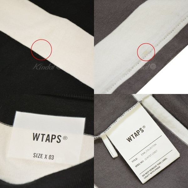 WTAPS　ダブルタップス　2022SS　LANE SS COTTON　ボーダーTシャツ　8054000137916_画像4