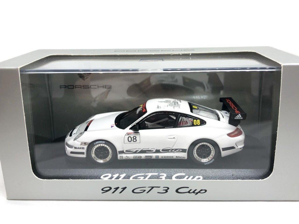 ▼　【ミニチャンプス 1/43 PORSCHE ポルシェ 911 GT3 Cup ディーラー特注】001-02402_画像1