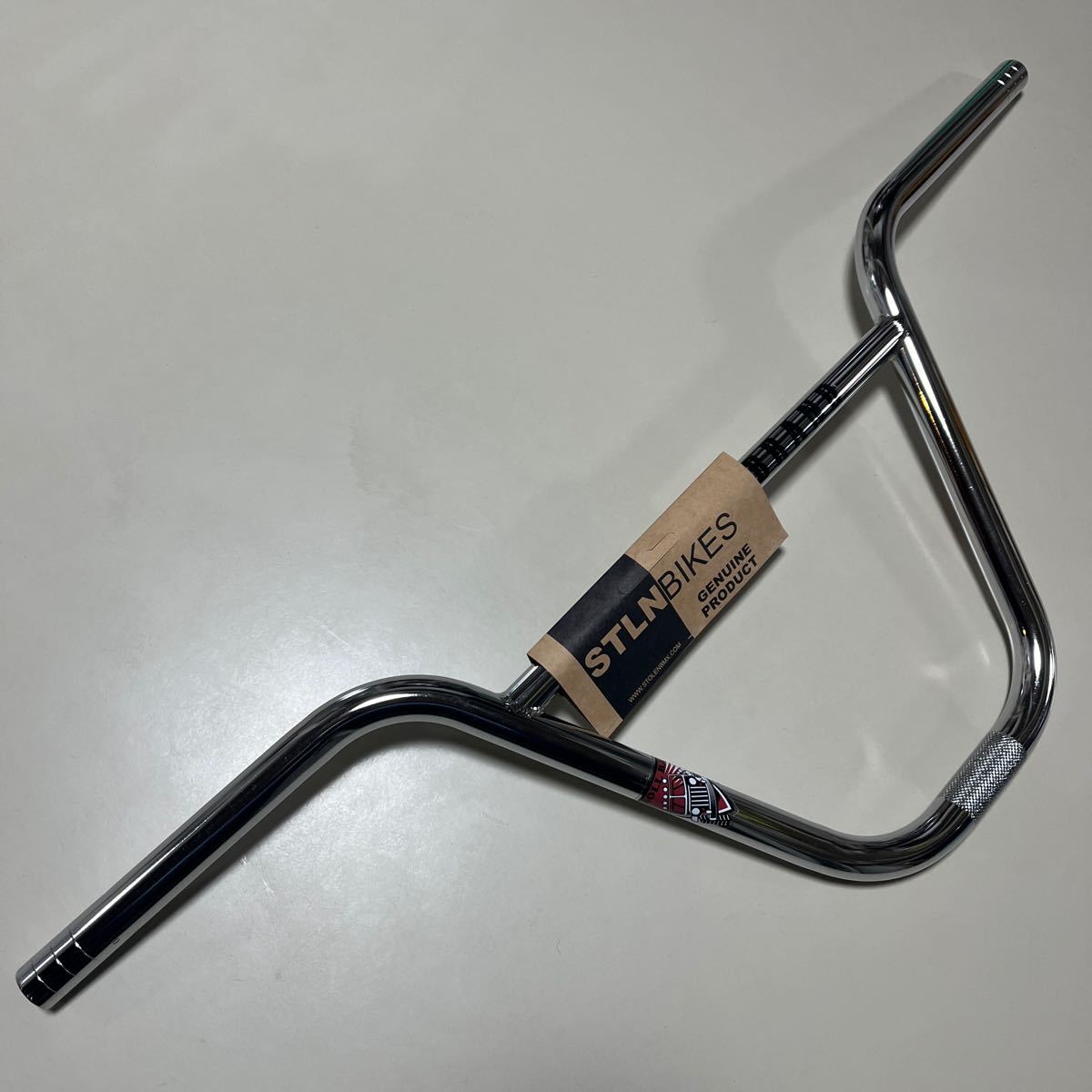 stolen bikes 10.00 シルバー　銀　新品　BMX ハンドル　バー　ストーレン　ストリート　パークROLL BAR MULTI BUTTED CHROMOLY 10.00_画像1