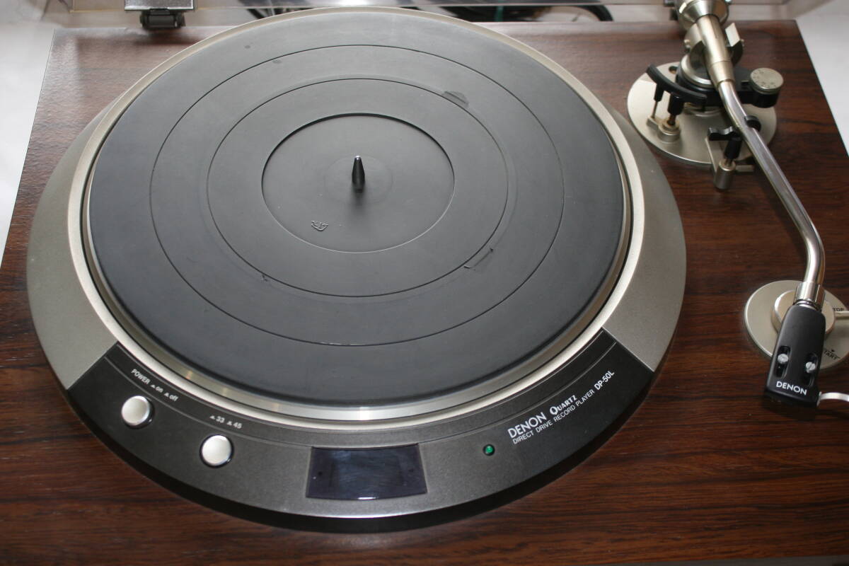 昭和レトロ　　DENON　　DP-50L　レコードプレーヤー　　部品取りなどに使ってください。_画像2