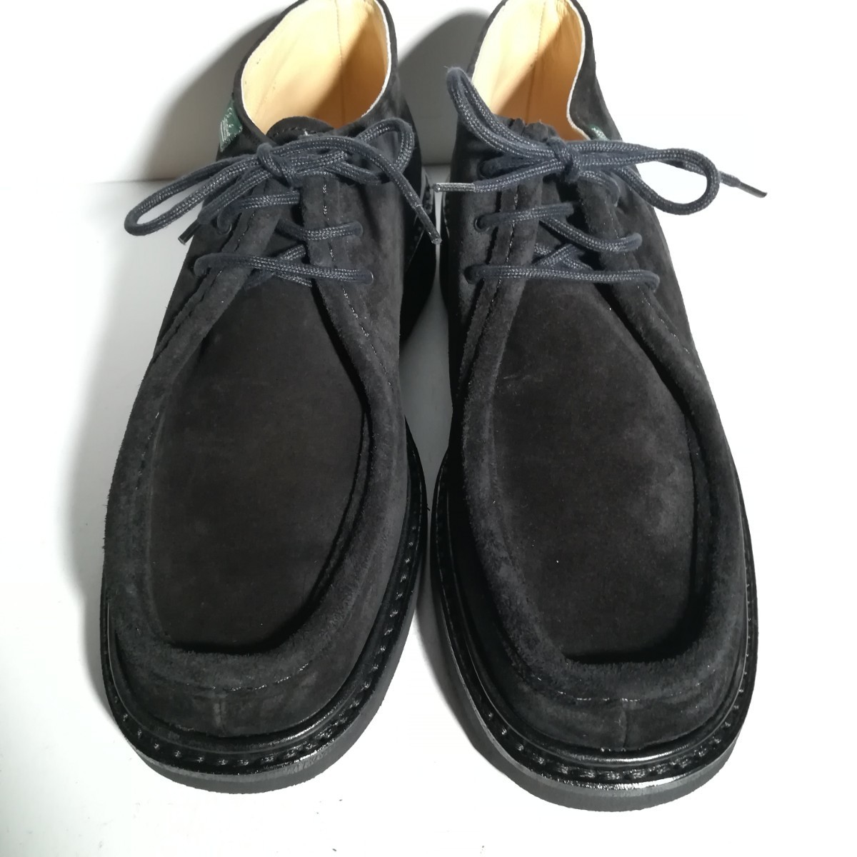 4111 unused . close * Paraboot Paraboot* suede boots 8 black shoes casual high class leather shoes gentleman shoes original leather tyrolean 