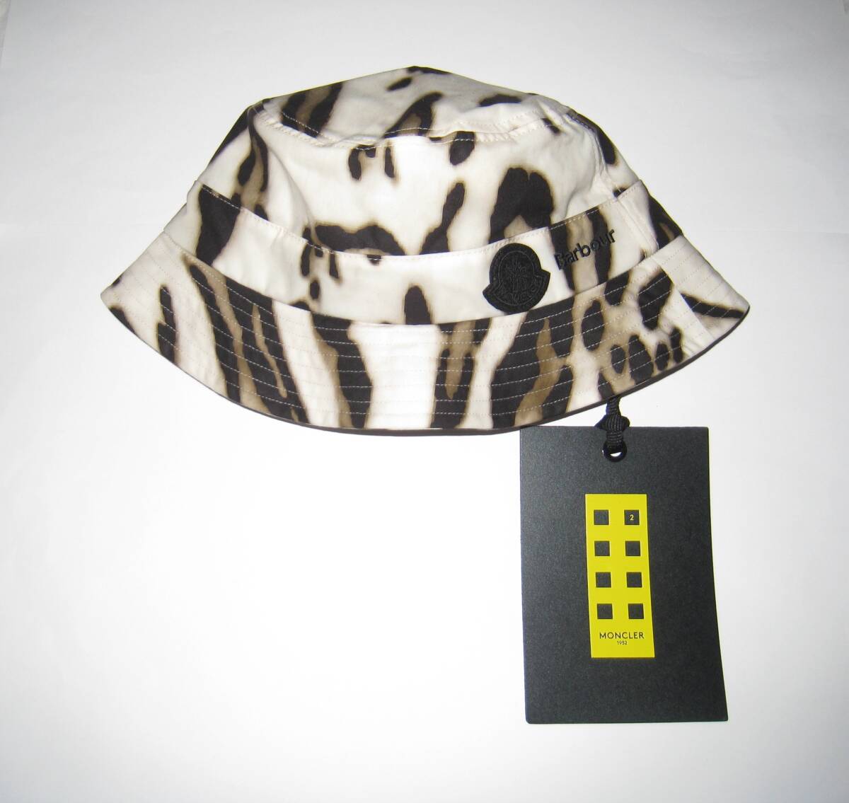 MONCLER GENIUS 7 MONCLER x Barbour Bucket Hat Leopard / モンクレール バブアー バケットハット L レオパード 新品 正規の画像4