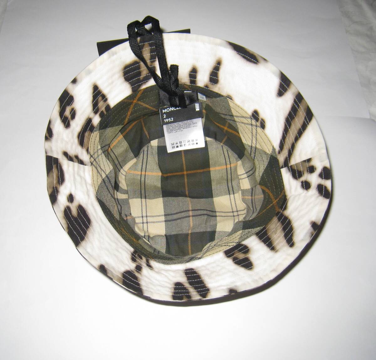 MONCLER GENIUS 7 MONCLER x Barbour Bucket Hat Leopard / モンクレール バブアー バケットハット L レオパード 新品 正規の画像6