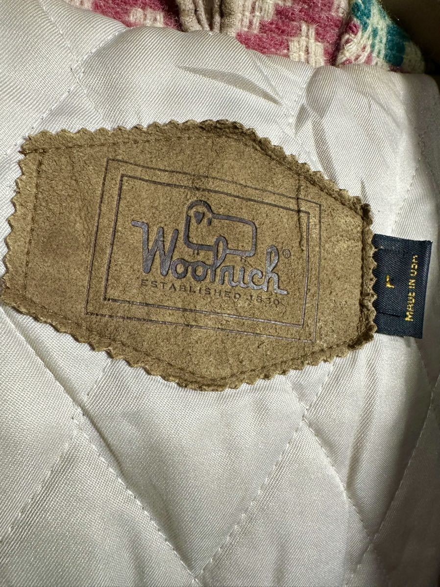 90s vintage WOOLRICH vest ヴィンテージ ウールリッチ ベスト フード付 古着 usa製_画像10