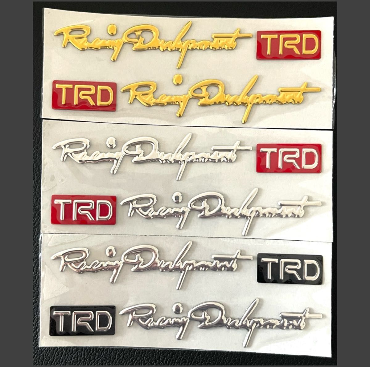 【3種×2個 計6個】TRD 3Dステッカー◆エンブレム 立体ステッカー ドアノブ ダッシュボード トランク フェンダー等に