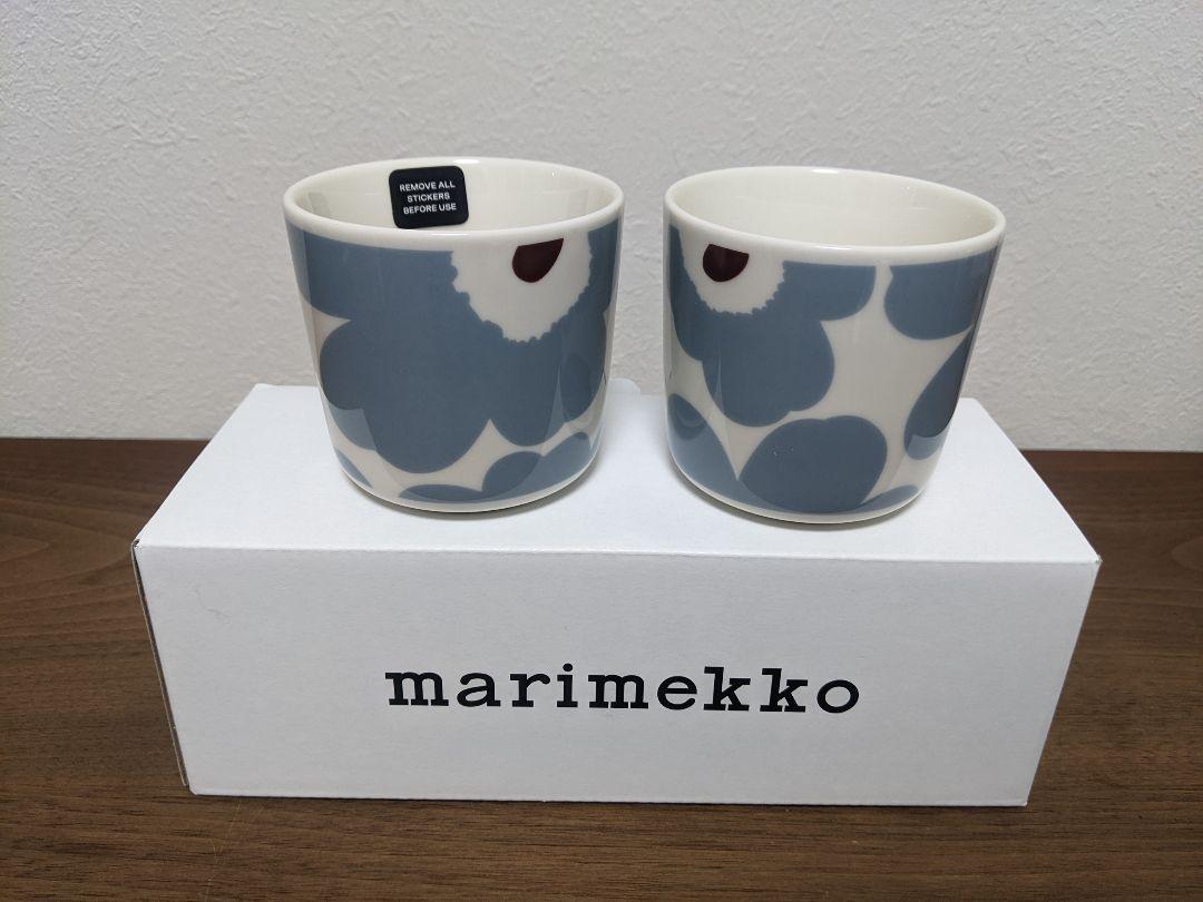 マリメッコ　marimekko ラテマグ　ウニッコ　ブルーグレー　2個　新品_画像1