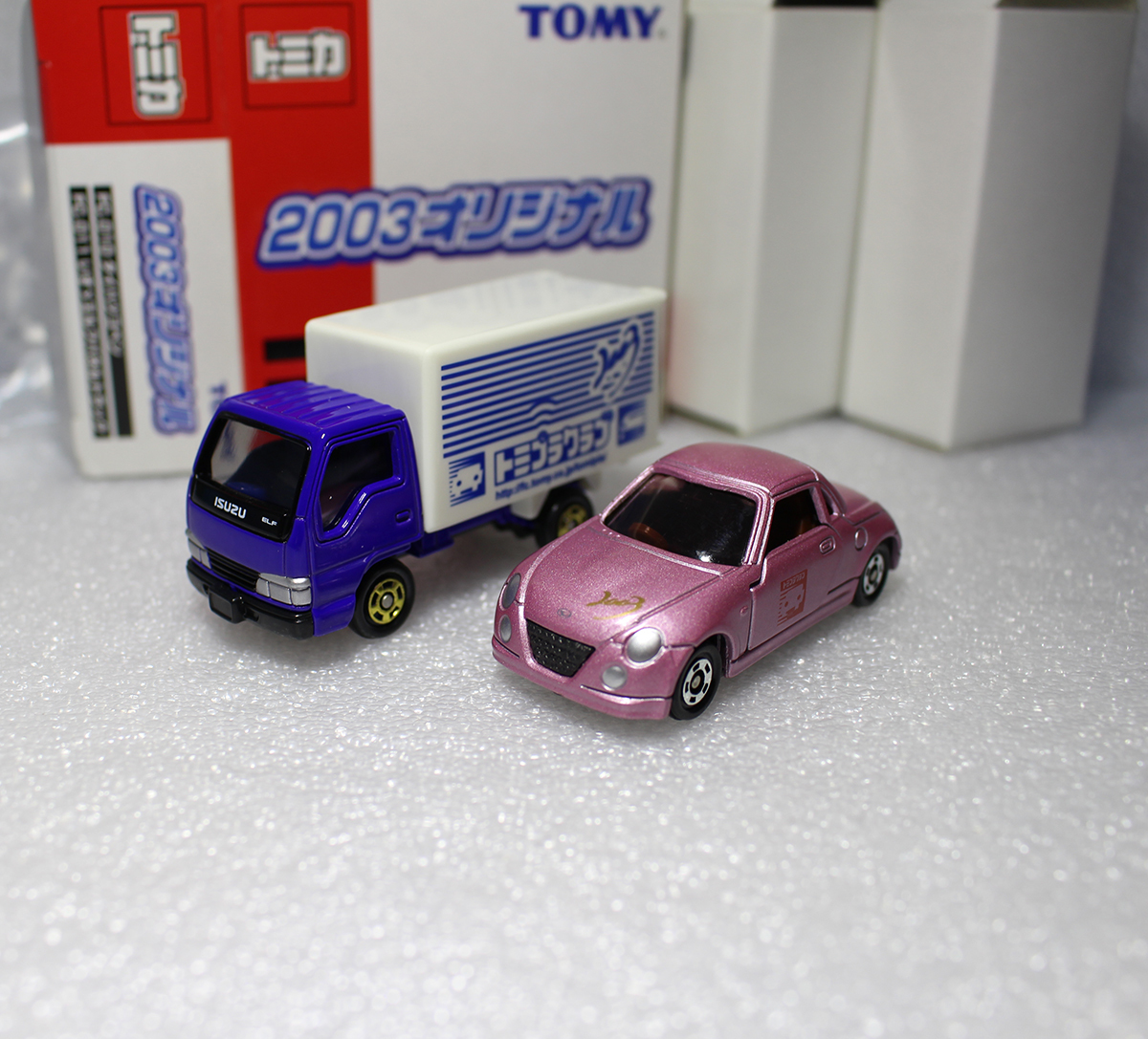 TOMY トミカ ダイハツコペン いすずエルフパネルトラック 2003 オリジナル 非売品 いすゞエルフ L880K Daihatsu Copen タカラトミー_画像3