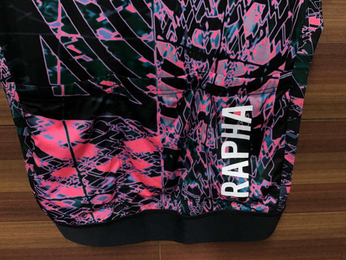 HO044 ラファ Rapha PRO TEAM TRAINING JERSEY 半袖 紺 ピンク M EF_画像6