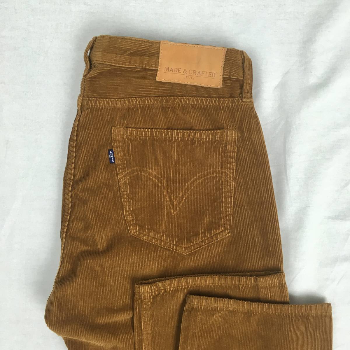 【美品】Levi's リーバイス Made and Crafted メイドアンドクラフテッド 05081-0070 TackSlim Golden Brown コーデュロイ W32 L32 パンツ_画像1