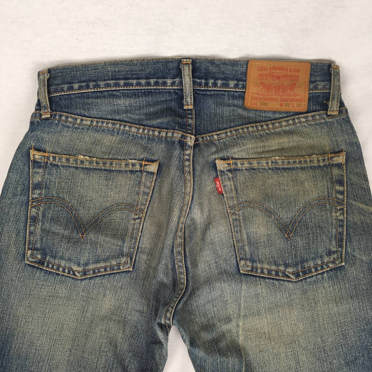 Levi's リーバイス 532 00532-0T02 10年制 デニム パンツ ジーンズ W31 L32 革パッチ_画像4