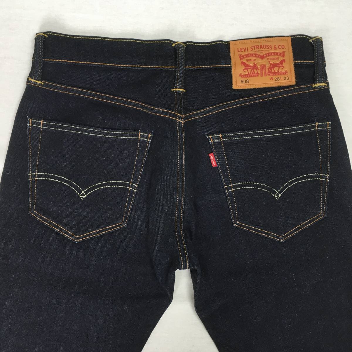 Levi's リーバイス 508 00508-0117 レギュラーテーパード 12oz ストレッチデニム パンツ ジーンズ W28 L33 ジップフライ_画像4