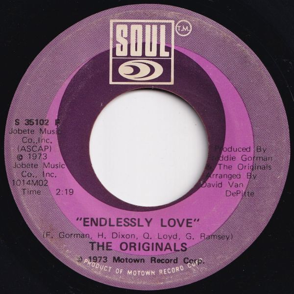 Originals Be My Love / Endlessly Love Soul US S 35102F 205834 SOUL ソウル レコード 7インチ 45_画像2