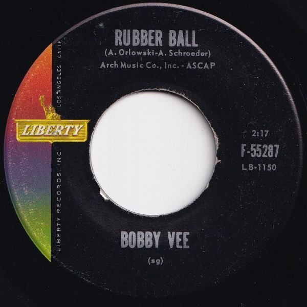 Bobby Vee Rubber Ball / Everyday Liberty US F-55287 205942 R&B R&R レコード 7インチ 45_画像1