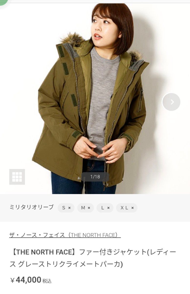 売上実績NO.1 大人気 グレーストリクライメートパーカ ノースフェイス 女性用