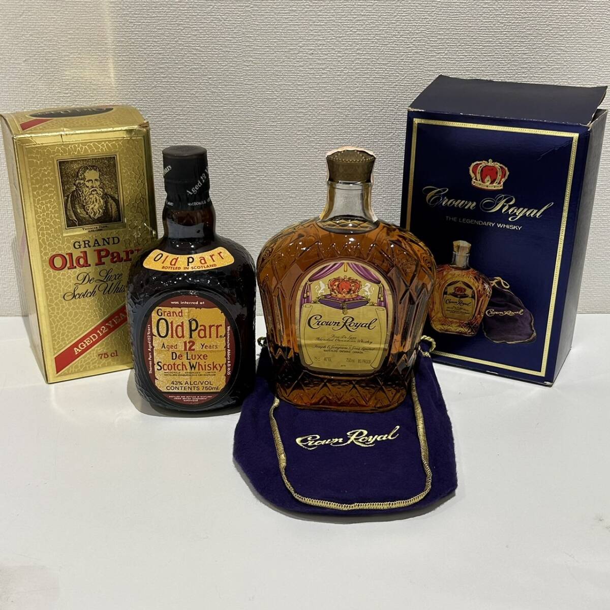 【AMT-8521a】1～ 未開栓 お酒 おまとめ NAPOLEON/Old Parr/SUNTORY X.O VSOP/Crown Royal/信州 など ブランデー ウィスキー 古酒_画像6