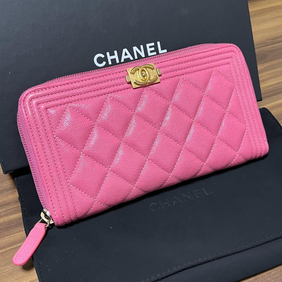 美品 26番台 シャネル 財布 ボーイシャネル キャビアスキン 美品 26番台 シャネル 財布 ボーイシャネル キャビアスキン