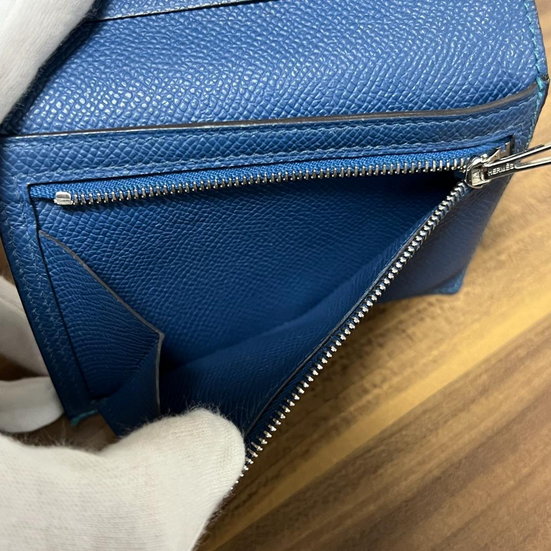 ★美品 D刻印★HERMES エルメス 財布 ベアン コンパクト シルバー金具♪_画像8