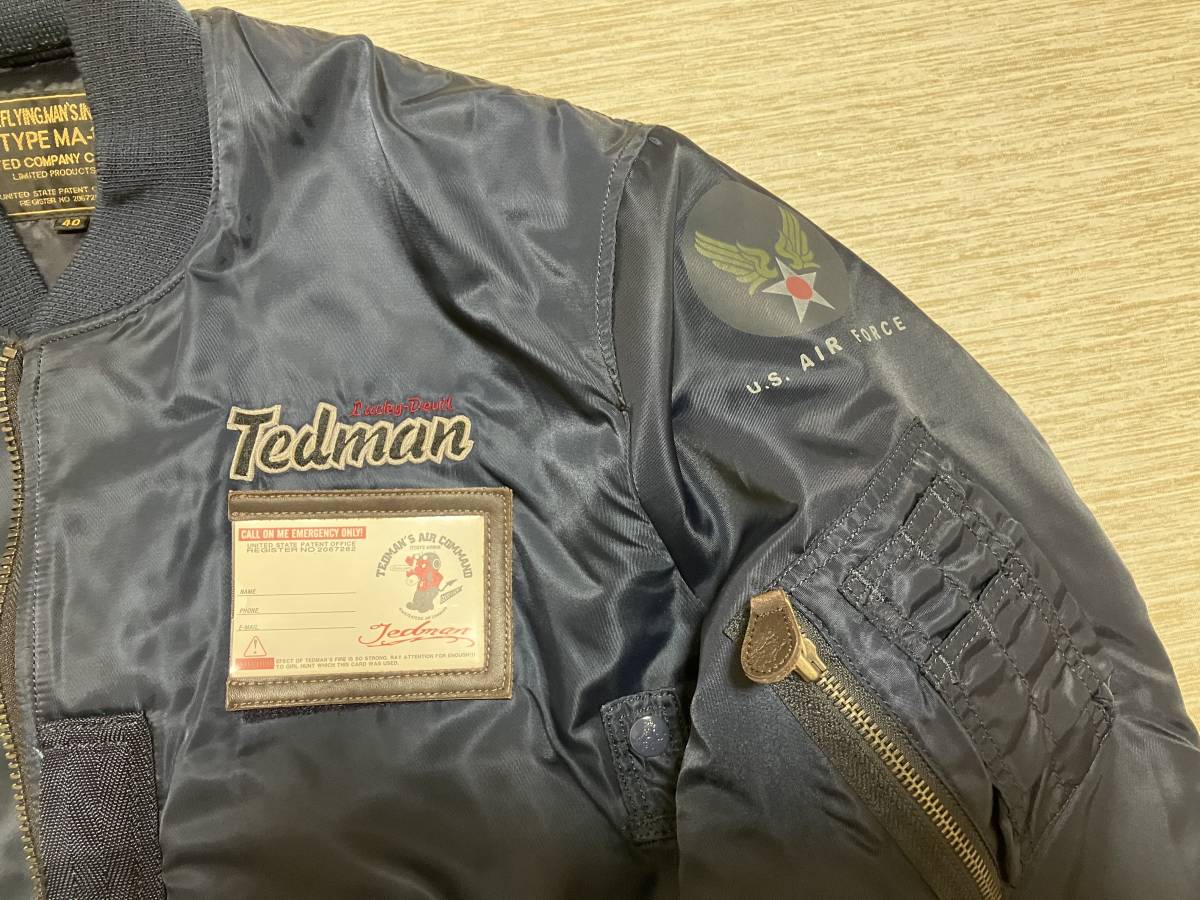 エフ商会　テッドマン　TEDMAN　TYPE MA-1　ミリタリージャケット　サイズ40　良品_画像8