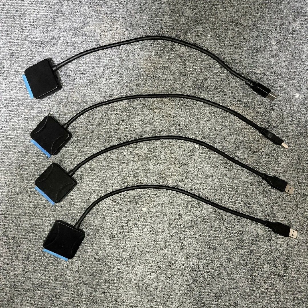 SATA-USB 変換ケーブル 4本　＋　ACアダプター