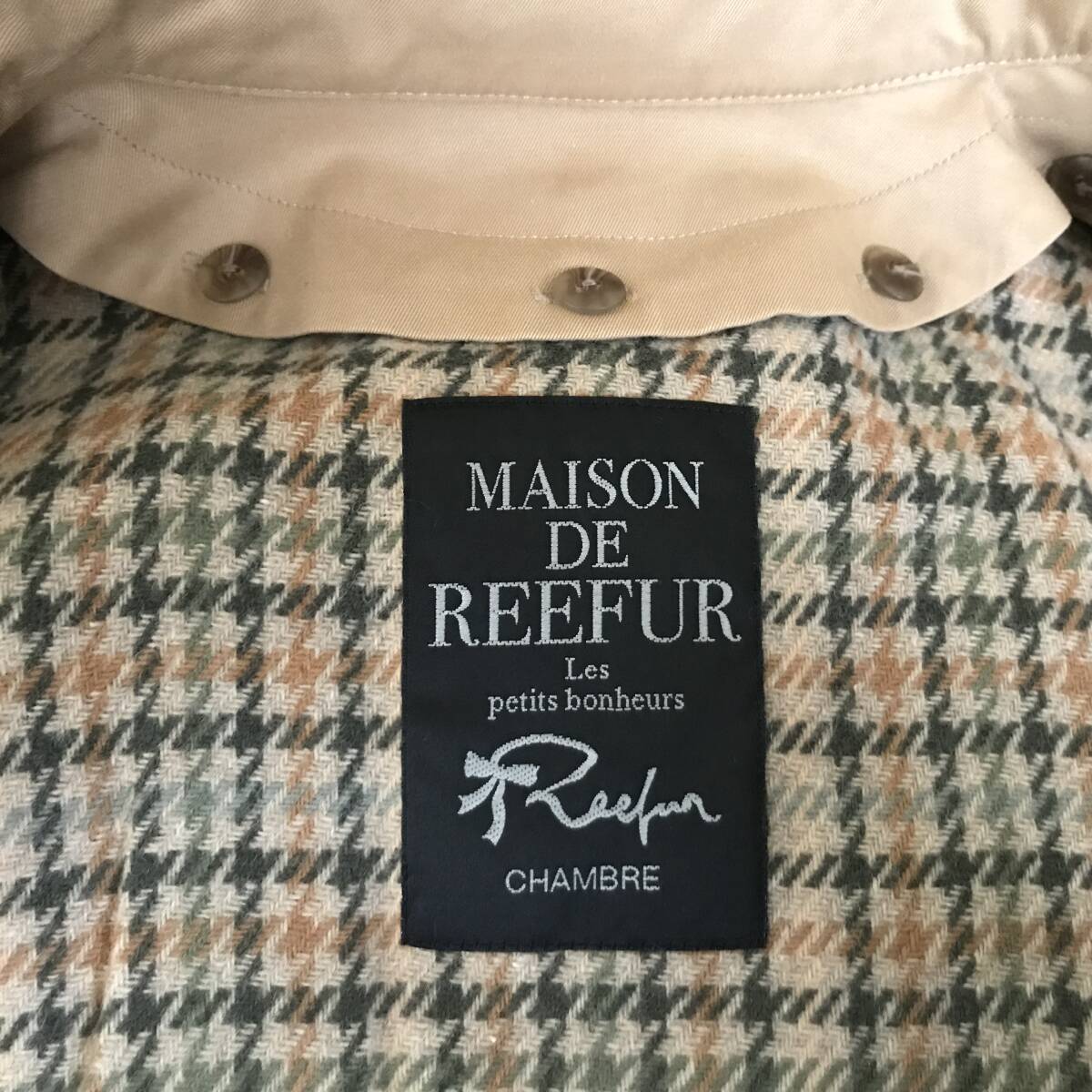 MAISON DE REEFUR mezzo ndo Lee fur lady's trench coat wool liner attaching beautiful goods ( almost not yet have on ) size 36
