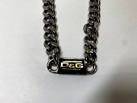 D＆G　ディー＆ジー　ネックレス　喜平　ステンレス　プレート　シルバー色　約65ｇ_画像4