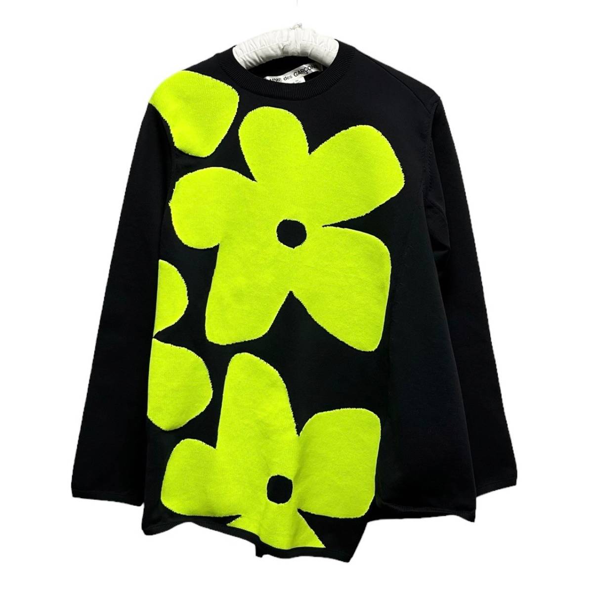 COMME des GARCONS コムデギャルソン 22SS Floral Asymmetric Sweater 花柄アシンメトリーポリエステルニット GI-N014 AD2021