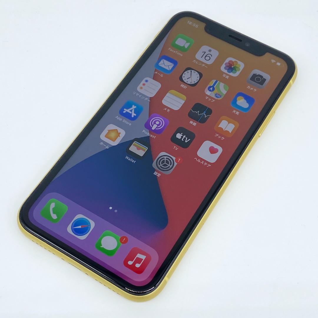 即配【美品】Apple iPhone 11 64GB A2221 MHDE3J/A イエロー SIMロックなし 動作確認済 送料無料★_画像2