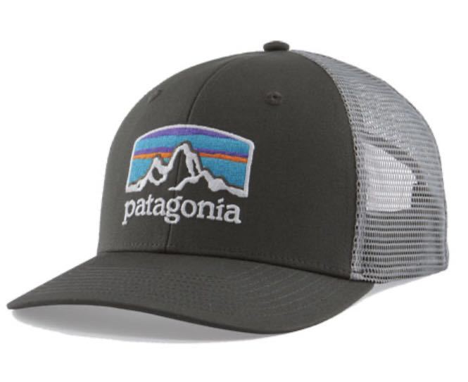 難あり！　パタゴニア キャップ Patagonia 6パネル 新品 Fitz Roy horizons trucker hat メッシュキャップ cap hat 帽子 グレー_画像1