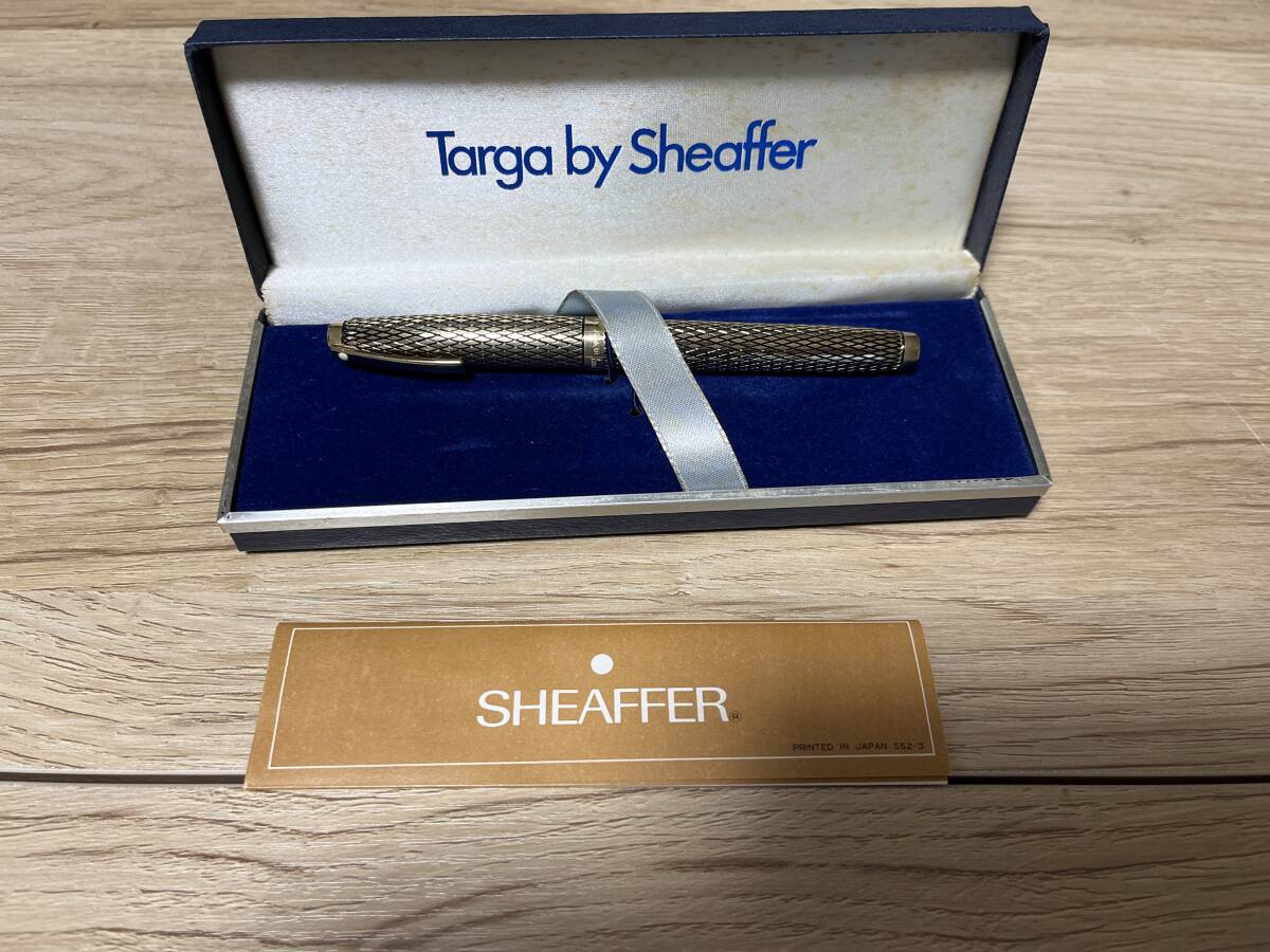 【美品・箱付き】シェーファー( SHEAFFER U.S.A)万年筆 インペリアル ペン先14K(585)ゴールド格子柄14k GF_画像8