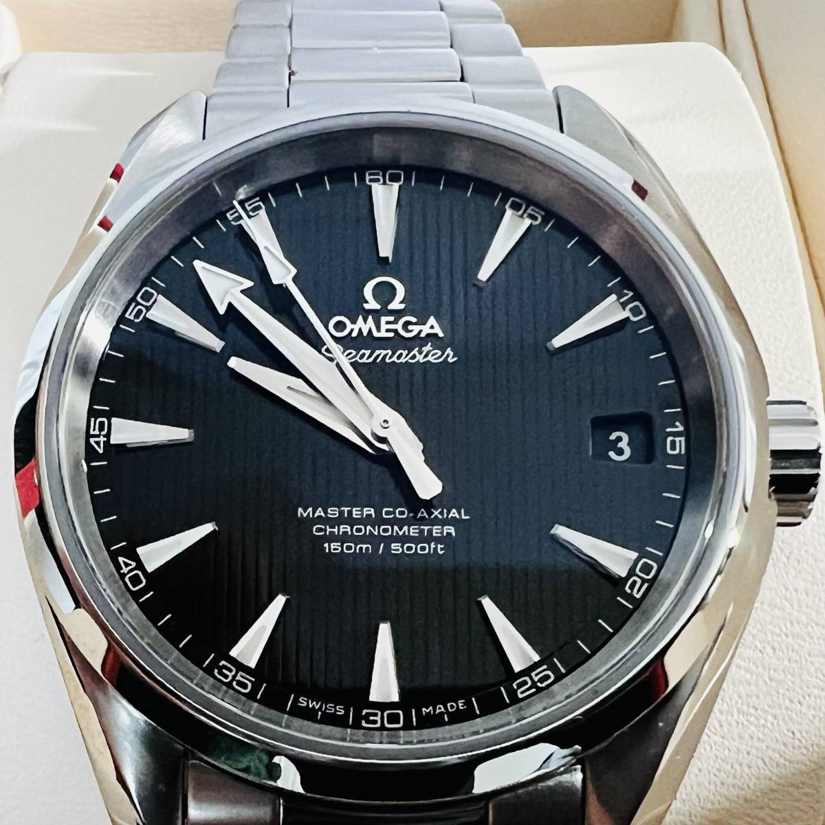 WATCH■OMEGA SEAMASTER AQUA TERRA 150M MASTER CO-AXIAL 38.5 MM USED RARE 美品/オメガ シーマスター アクアテラ 231.10.39.21.01.002_画像2