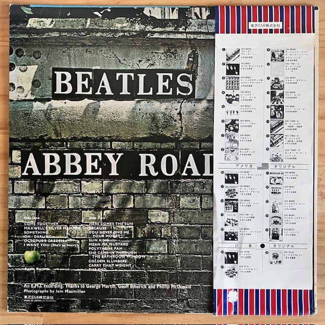 LP■ROCK//BEATLES 旗帯/ABBEY ROAD/APPLE EAS-80560/国内76年PRESS 2500円表記 OBI/ビートルズ/アビイ・ロード/歴史的名盤_画像2