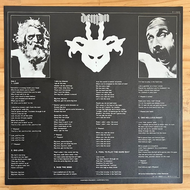 LP#HR/HM/DEMON/NIGHT OF THE DEMON/CARRERE P-11343/ внутренний 83 год ORIG OBI/ obi прекрасный товар / Demon /. ночь Demon Night /HEAVY METAL/NWOBHM/ metal 