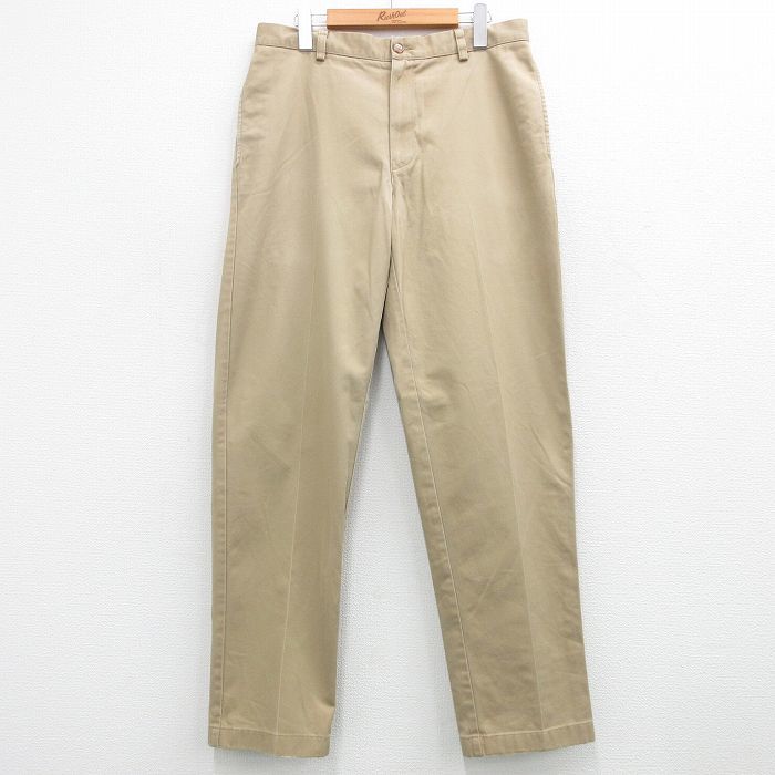 W32/古着 エルエルビーン LLBEAN チノ パンツ チノパン メンズ 00s コットン ベージュ系 カーキ 24feb03 中古 ボトムス ロング_画像1