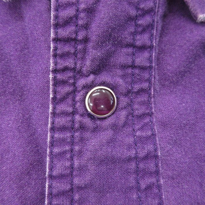 XL/古着 ラスラー ラングラー 長袖 ウエスタン シャツ メンズ 00s ネイティブ柄 ラグ柄 大きいサイズ 紫 パープル 24feb06 中古 トップス_画像4