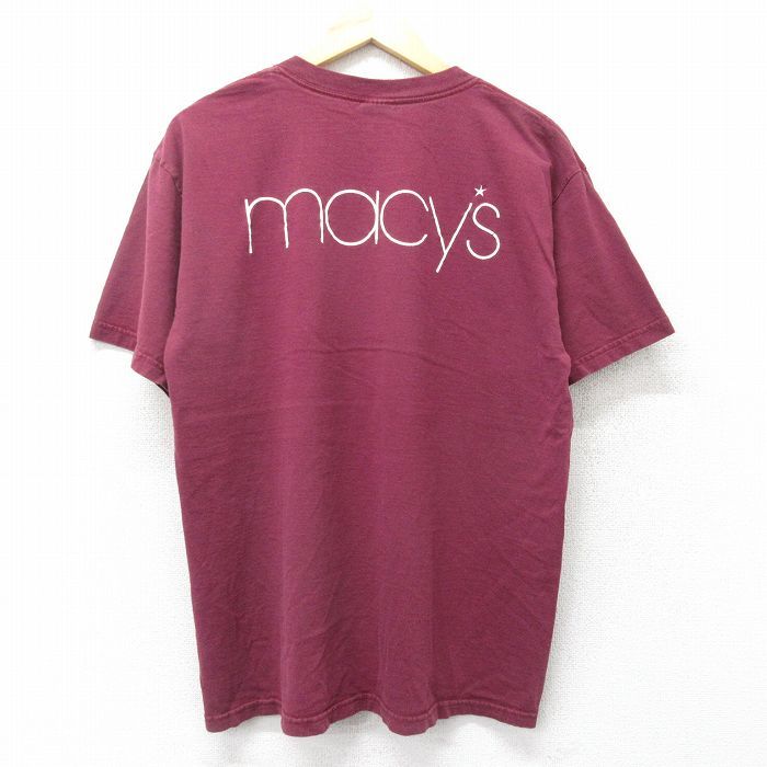 XL/古着 半袖 ビンテージ Tシャツ メンズ 00s macys メイシーズ コットン クルーネック エンジ spe 24feb09 中古_画像2