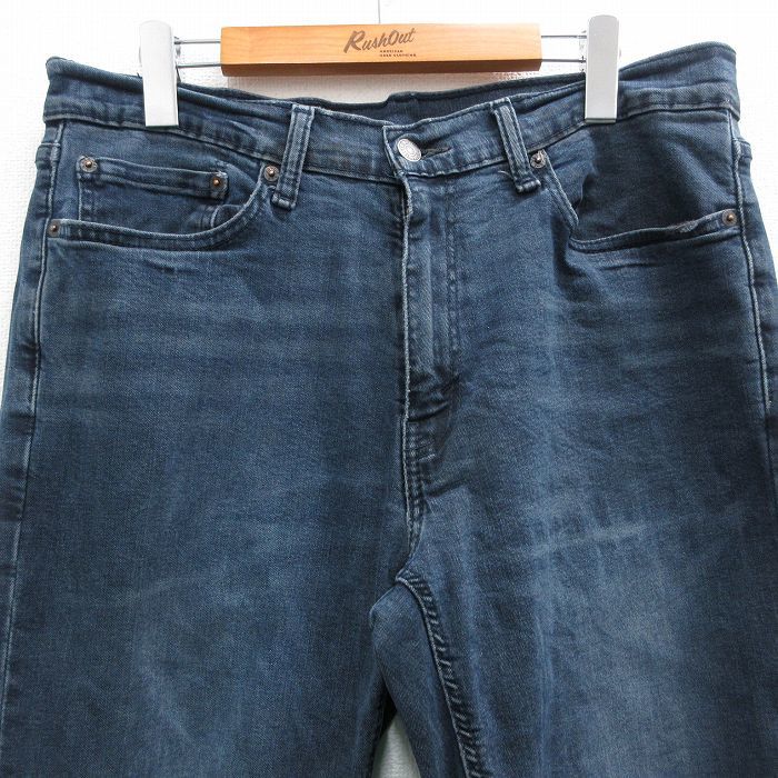 W35/古着 リーバイス Levis 541 ジーンズ メンズ ヒゲ 濃紺 ネイビー デニム 24feb12 中古 ボトムス ジーパン Gパン ロング パンツ_画像2