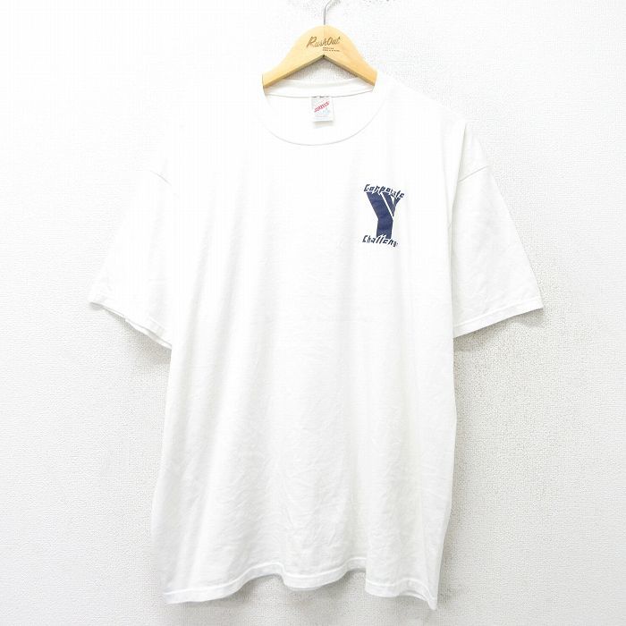 XL/古着 ジャージーズ 半袖 ビンテージ Tシャツ メンズ 90s YMCA 大きいサイズ クルーネック 白 ホワイト 24feb13 中古_画像2