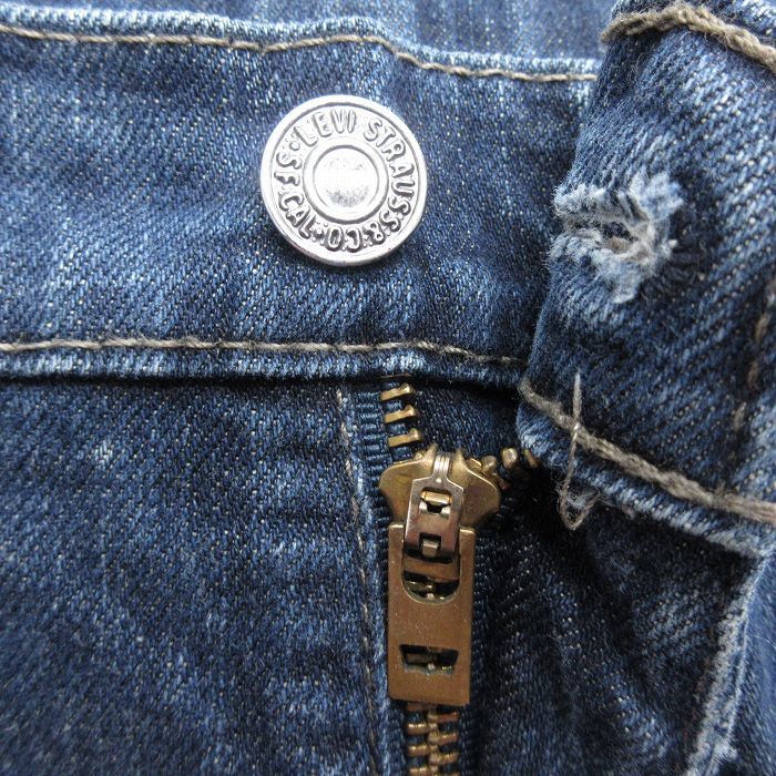 W35/古着 リーバイス Levis 511 ジーンズ メンズ ヒゲ 濃紺 ネイビー デニム 24feb14 中古 ボトムス ジーパン Gパン ロング パンツ_画像5