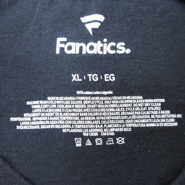 XL/古着 半袖 Tシャツ メンズ NHL フィラデルフィアフライヤーズ コットン クルーネック 黒 ブラック アイスホッケー 24feb14 中古_画像3
